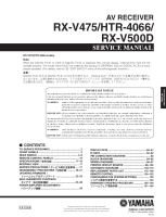 Yamaha RXV-475 - Service Manual 
